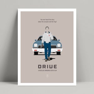 Drive Movie Poster - Minimalist Poster,  Ryan Gosling, Carey Mulligan, Bryan Cranston, Minimalist Print, Albert Brooks, Oscar Isaac