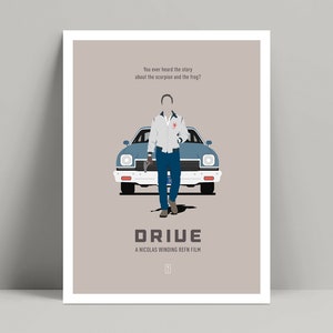 Affiche de film Drive personnalisée Art personnalisé Disponible sous forme  d'affiche, de toile ou uniquement de fichier numérique -  France