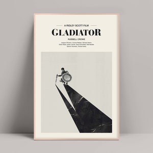 Gladiator Movie Poster, Russell Crowe, Joaquin Phoenix, Ridley Scott, American Gangster, Robin Hood, Blade Runner, Kingdom of Heaven