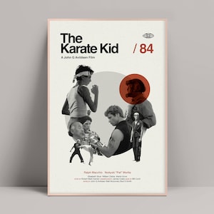 The Karate Kid, Minimalist Poster, Karate Kid Poster, Cobra Kai, Ralph Macchio, Noriyuki Pat Morita, Elisabeth Shue, William Zabka