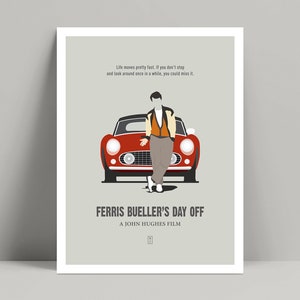 Ferris Bueller - Minimalist Poster, Ferris Poster, Minimalist Print, Matthew Broderick, John Hughes, The Breakfast Club, Sixteen Candles