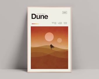 Dune Movie Poster 2021, Minimalist Poster, Dune Poster, Dune Movie Print, Timothée Chalamet, Zendaya, Oscar Isaac, Josh Brolin, Jason Momoa