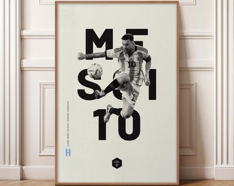 Lionel Messi Poster, Minimalist Poster, Messi Poster, Lionel Messi Print, Football, World Cup 2022, Diego Maradona, FIFA World Cup