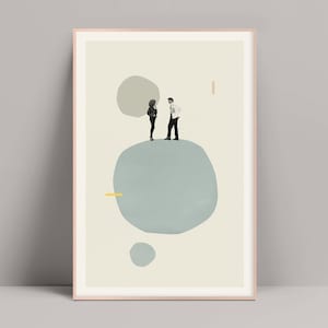 Grease Movie Poster - Minimalist Poster, John Travolta, Olivia Newton-John, Grease Poster, Sandy and Danny, Tribute to Olivia Newton-John