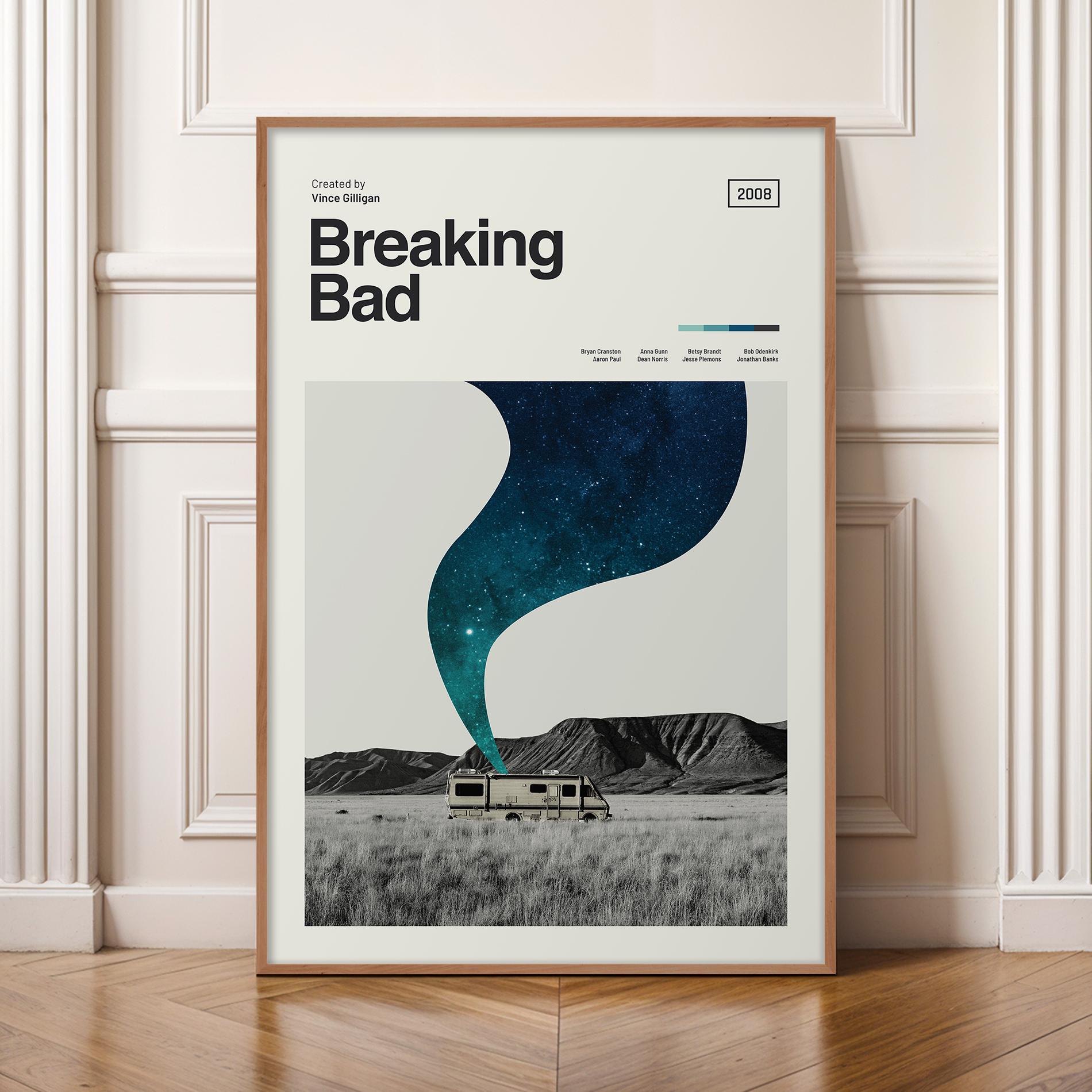 ブレイキング・バッドのポスター、ミニマリストなテレビプリント