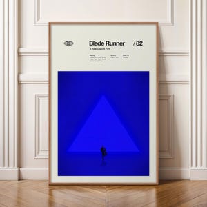 Blade Runner Poster 1982 Movie Print, Mid Century Modern Wall Art, Ridley Scott Sci Fi Poster, Philip K Dick Film Art Print