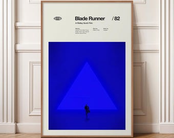 Blade Runner Poster 1982 Movie Print, Mid Century Modern Wall Art, Ridley Scott Sci Fi Poster, Philip K Dick Film Art Print