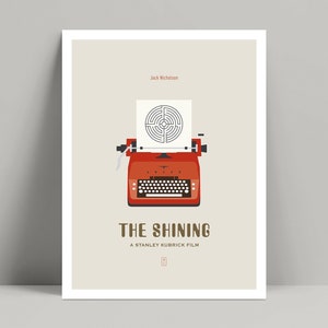 The Shining - Minimalist Poster, The Shining Poster, Minimalist Print, Jack Nicholson, Shelley Duvall, Stanley Kubrick, Clockwork Orange