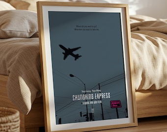 Chungking Express Poster - Minimalist Movie Poster, Mid Century Modern Wall Art, Tony Leung Poster, Faye Wong Poster, Wong Kar Wai Poster