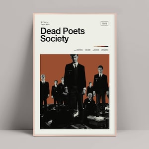 Dead Poets Society, Minimalist Poster, Robin Williams, Robert Sean Leonard, Ethan Hawke, Carpe Diem, Walt Whitman, O Captain! My Captain!