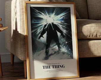 The Thing Movie Poster - John Carpenter, Kurt Russell, Halloween Movie, Prince of Darkness, They Live, Escape from New York