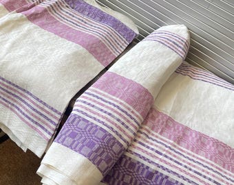 38*19 w sześciu 6 czystych lnianych ściereczkach kuchennych, ściereczkach kuchennych, damasceńskim białym liliowym liliowym