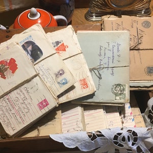 Paquetes de 8 cartas soviéticas antiguas en sobres, correspondencia manuscrita 1950-1990, cartas de la URSS en ruso