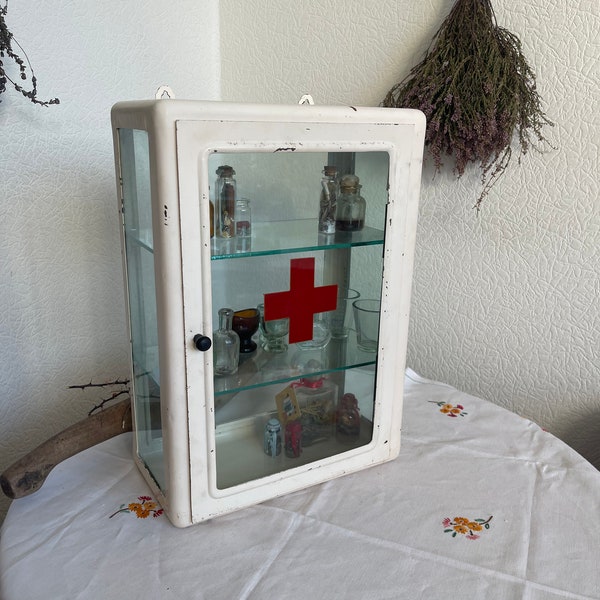 Medicine metal wall cabinet, medical display