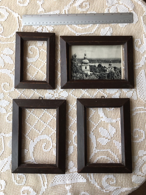 Legno Cornici Vintage Rustico Squallido Marrone Scuro Natura - Foto 8