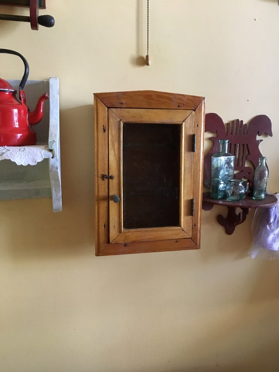 Vintage Wooden Medicine Cabinet Etsy