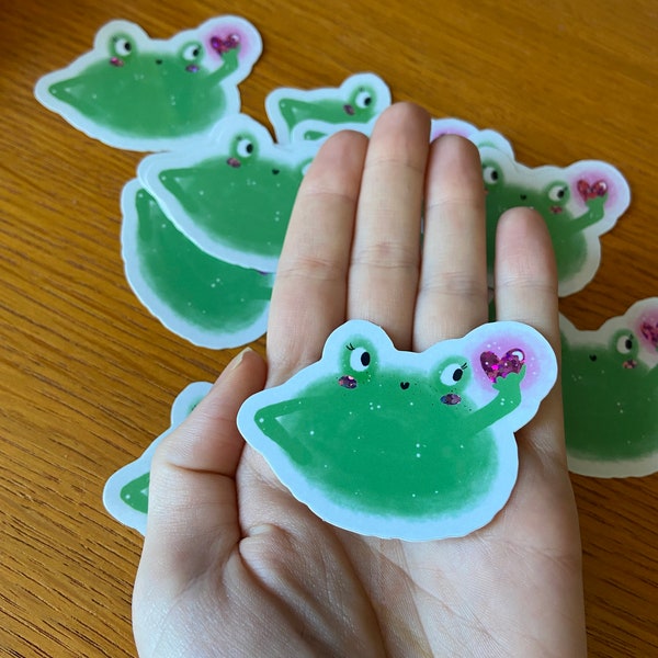 Stickers grenouille brillant