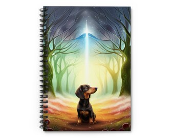 Spiral Notebook - Ruled Line- Dachshunds Magical World