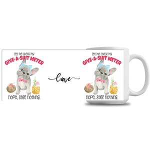 Give a Shit Meter Mug, French Bulldog, Cute Cartoon, Christmas Gift, Holiday Gift image 6