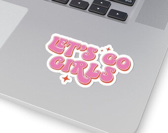 Lets Go Girls Sticker Disco Cowgirl Bachelorette Sticker Etsy