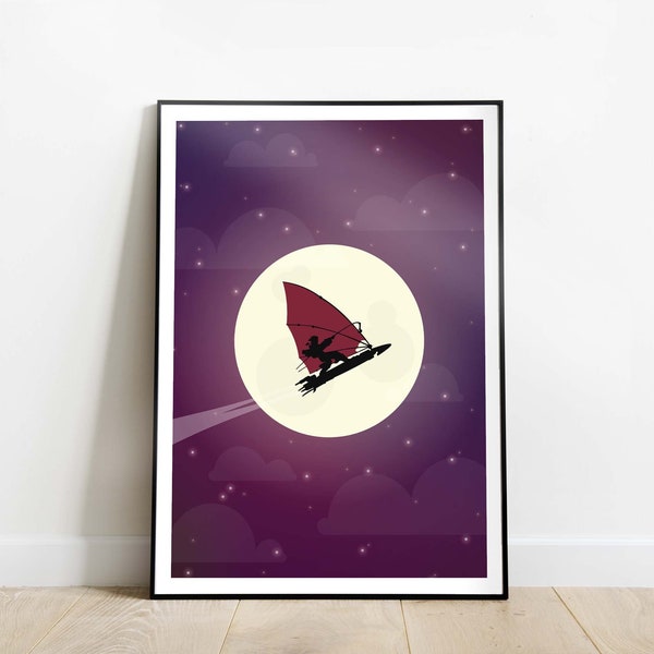 Treasure Planet Print - inspiriertes minimalistisches Filmposter / Print / Geschenk Jim Hawkins Prints, Kinderzimmer und Schlafzimmer Wandkunst