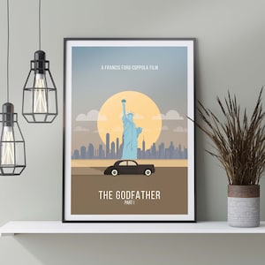 The Godfather Movie Poster, The Godfather Print, Minimalist style, Francis Ford Coppola, Cult Classic Movie Poster