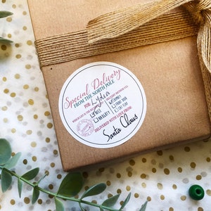 12 etiquetas adhesivas navideñas personalizadas, etiquetas de regalo de Navidad, etiquetas de regalo navideñas, etiquetas adhesivas para niños, etiquetas navideñas personalizables