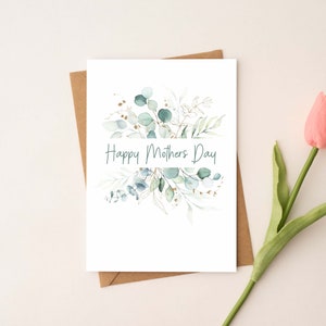 Cartoline per la festa della mamma, Buona festa della mamma, Domenica della mamma, Carte floreali, Fiori per la mamma, Mamma, Carta e busta della mamma 5 "x7"