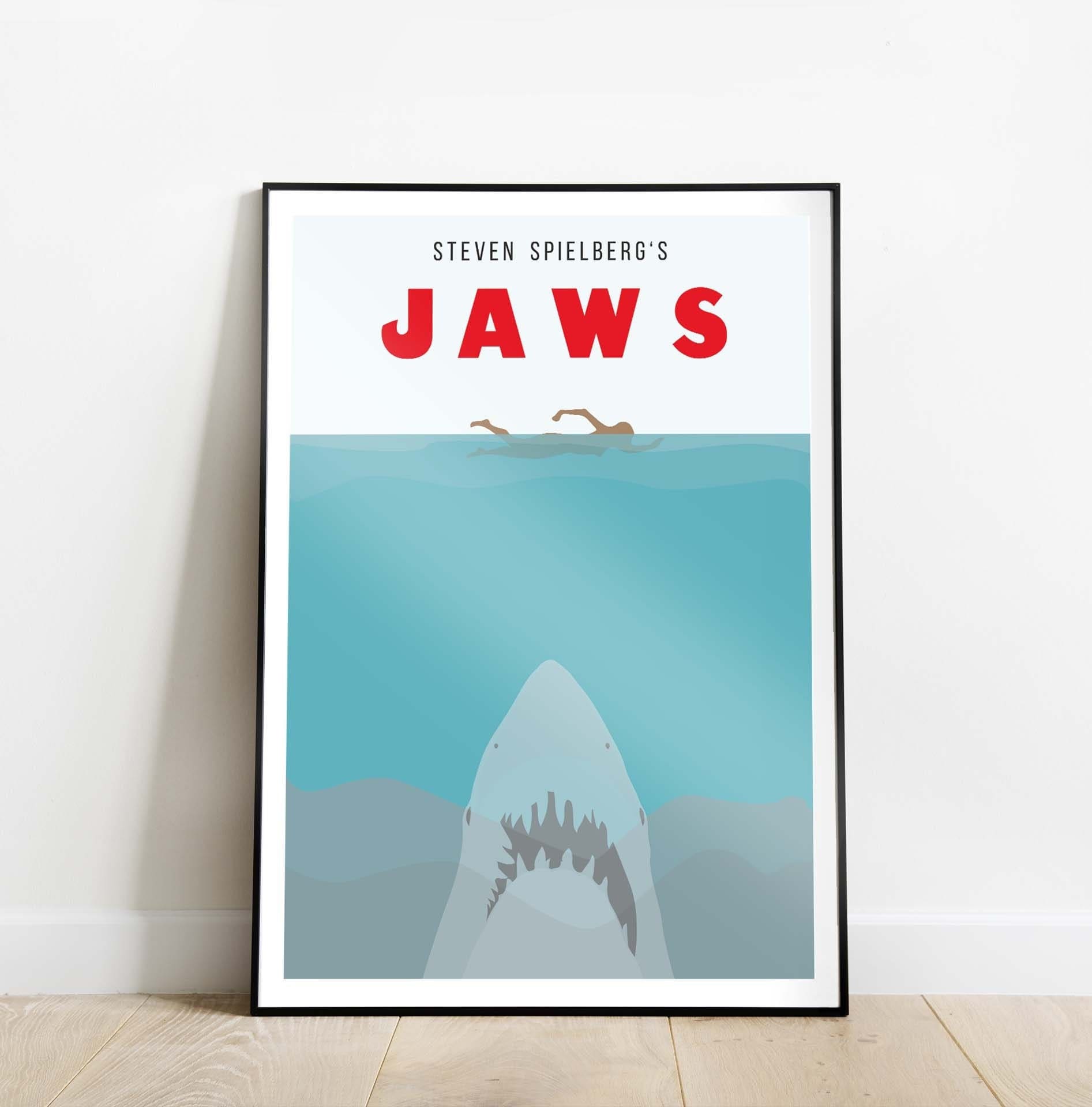 Jaws Digital Art Movie Poster Print T1093 A4 A3 A2 A1 A0| 