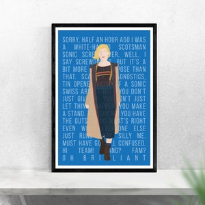 Póster de Doctor Who, 13.º Doctor, Impresión de Doctor Who, Póster de TV de estilo minimalista, Jodie Whittaker, Decimotercer Doctor imagen 4