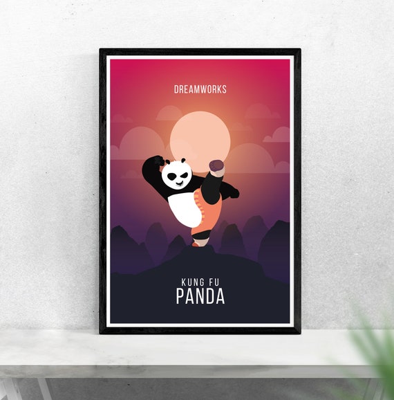 Kung Fu Panda Inspired Print Minimalist Movie Poster Print Etsy