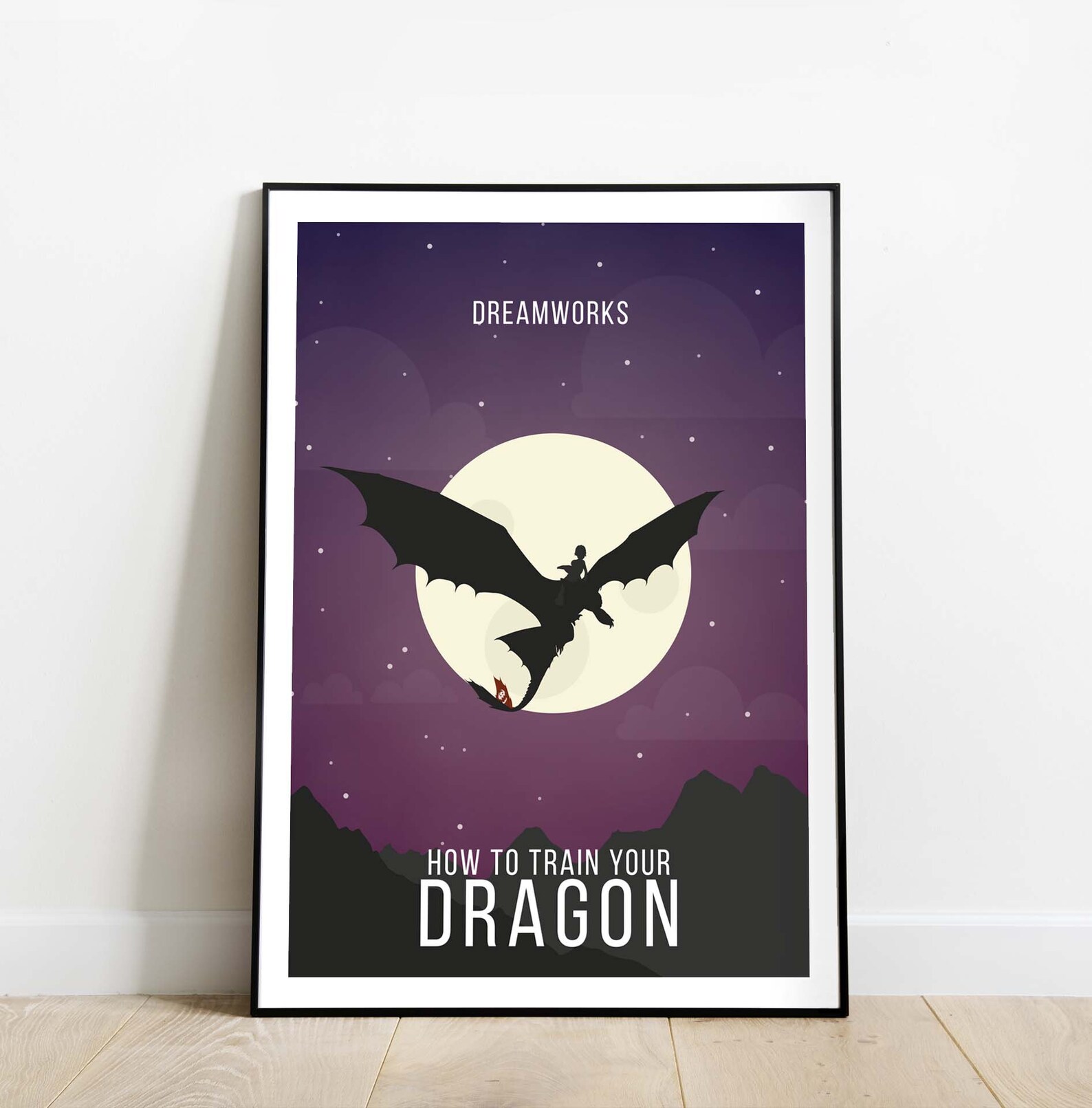 How to Train Your Dragon Wall Art Inspired Minimalist Movie | Etsy