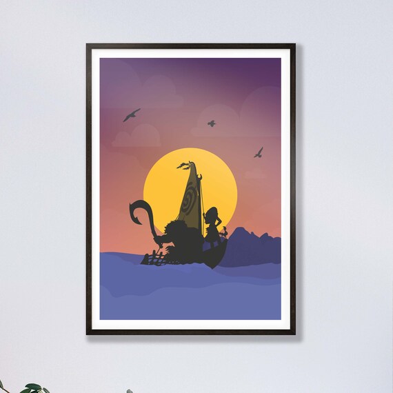 Moana Movie Print Moana Poster Children's Wall Art | Etsy