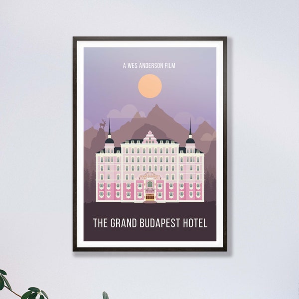 The Grand Budapest Hotel Movie Poster, Grand Budapest Print, style minimaliste, films de Wes Anderson
