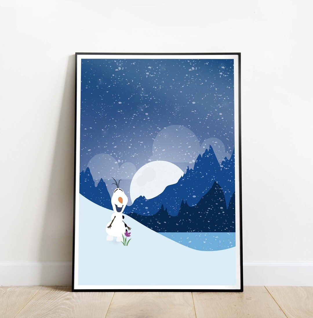 Frozen Movie Wall Art, Frozen Print, Poster, Minimalist Style Movie