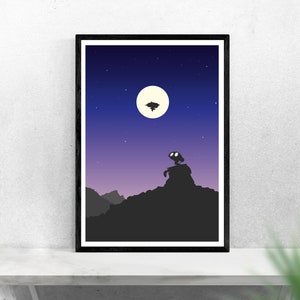 Wall-e Movie Poster, wall art, film print - Pixar Walle prints, nursery and bedroom decor