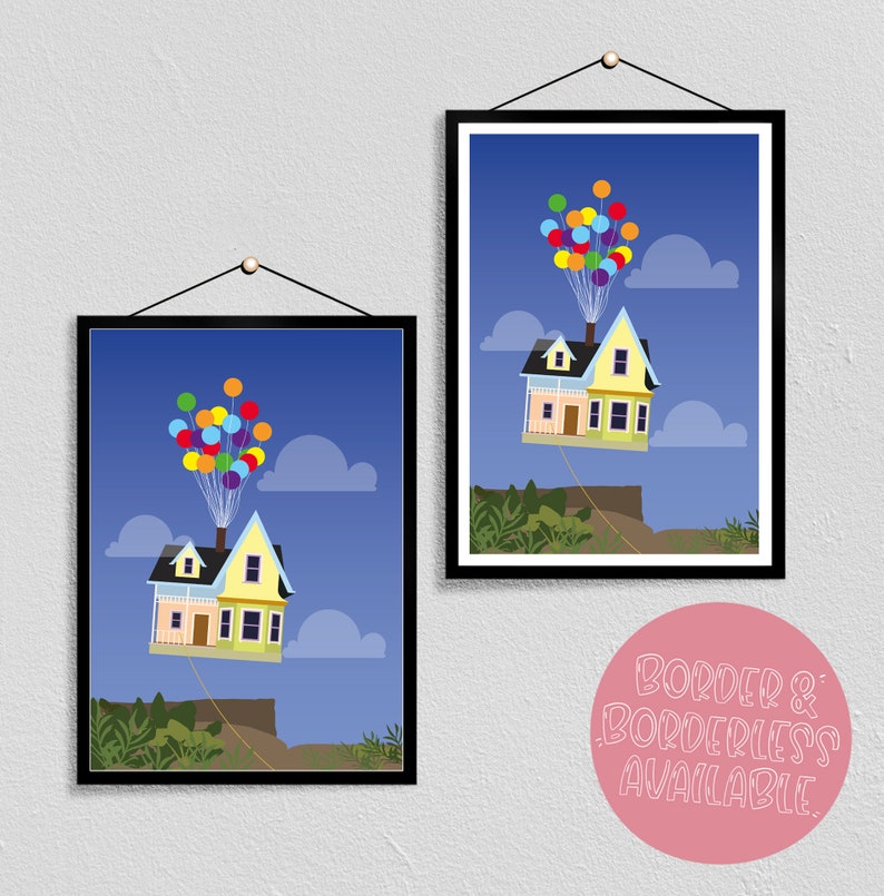 UP wall art inspired minimalist movie poster / print / gift Etsy