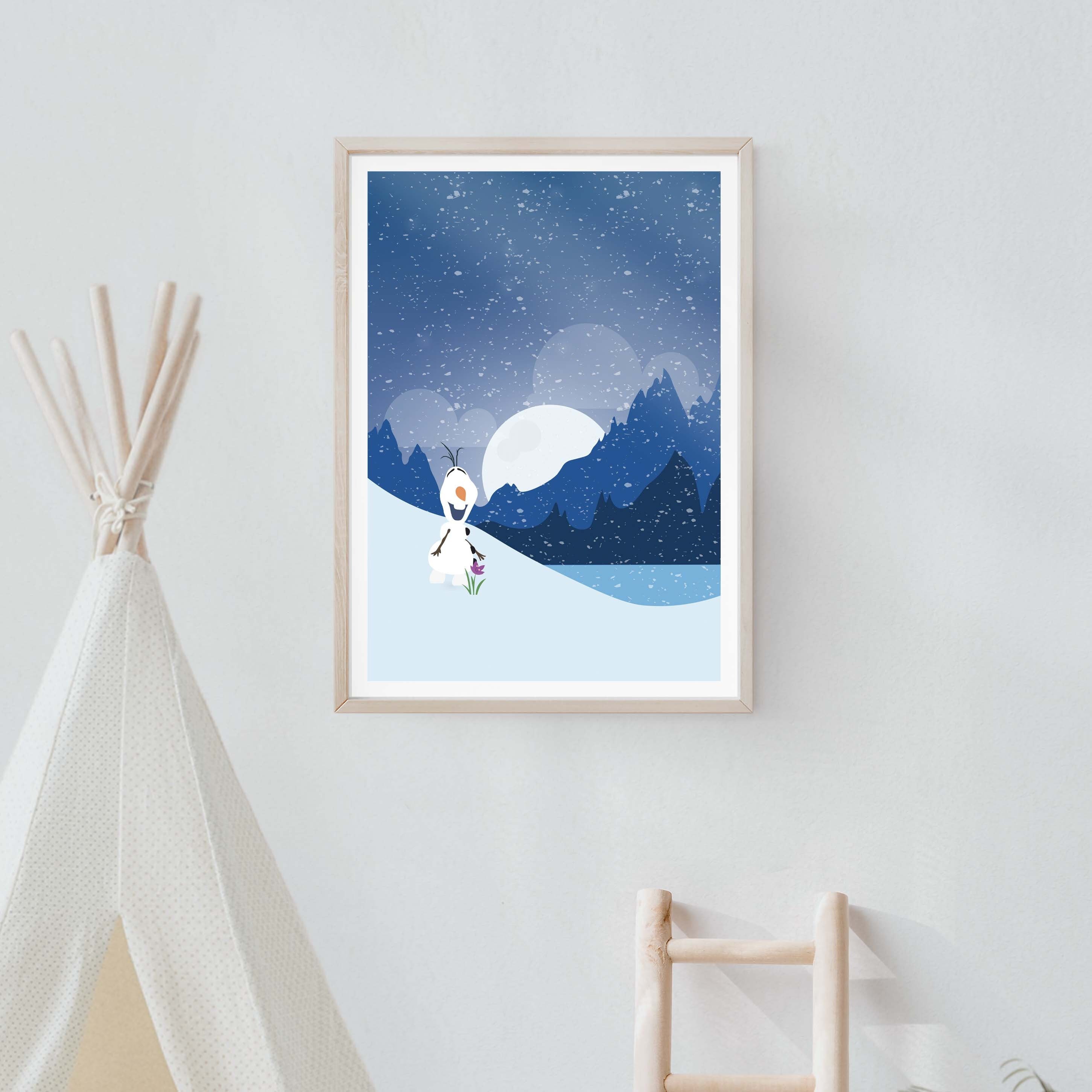 Frozen Movie Wall Art, Frozen Print, Poster, Minimalist Style Movie Poster,  Olaf Prints, Anna and Elsa, Princess Decor - Etsy