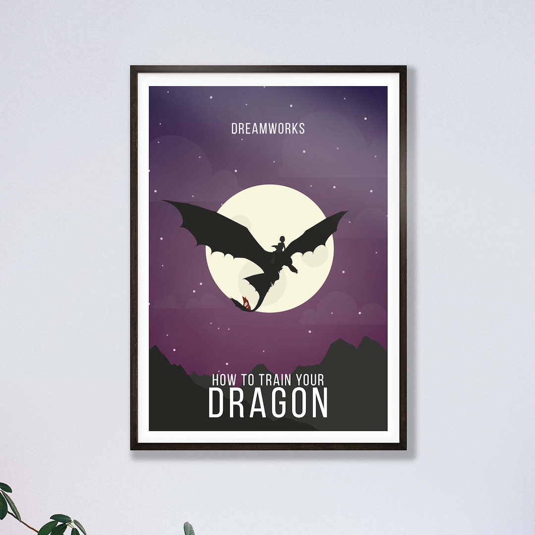 How to Train Your Dragon Wall Art Inspired Minimalist Movie Poster