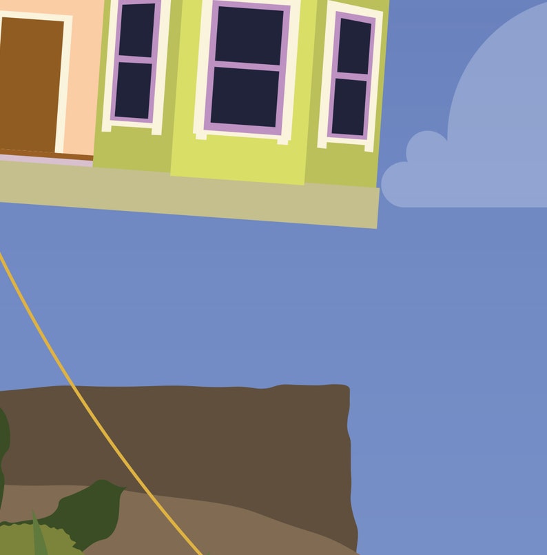 UP wall art inspired minimalist movie poster / print / gift Etsy