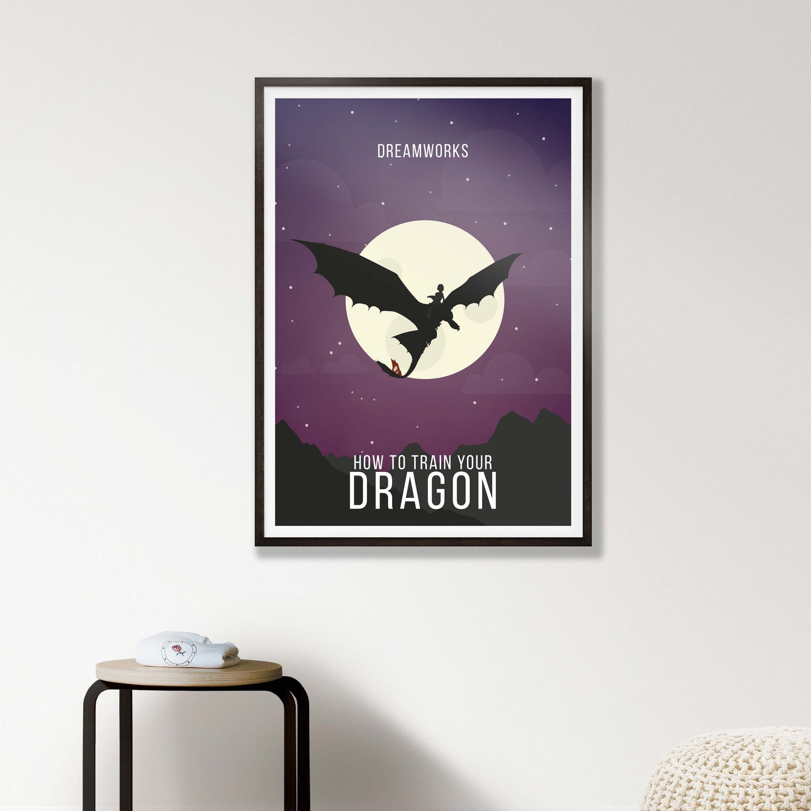 How to Train Your Dragon Wall Art Inspired Minimalist Movie Etsy UK