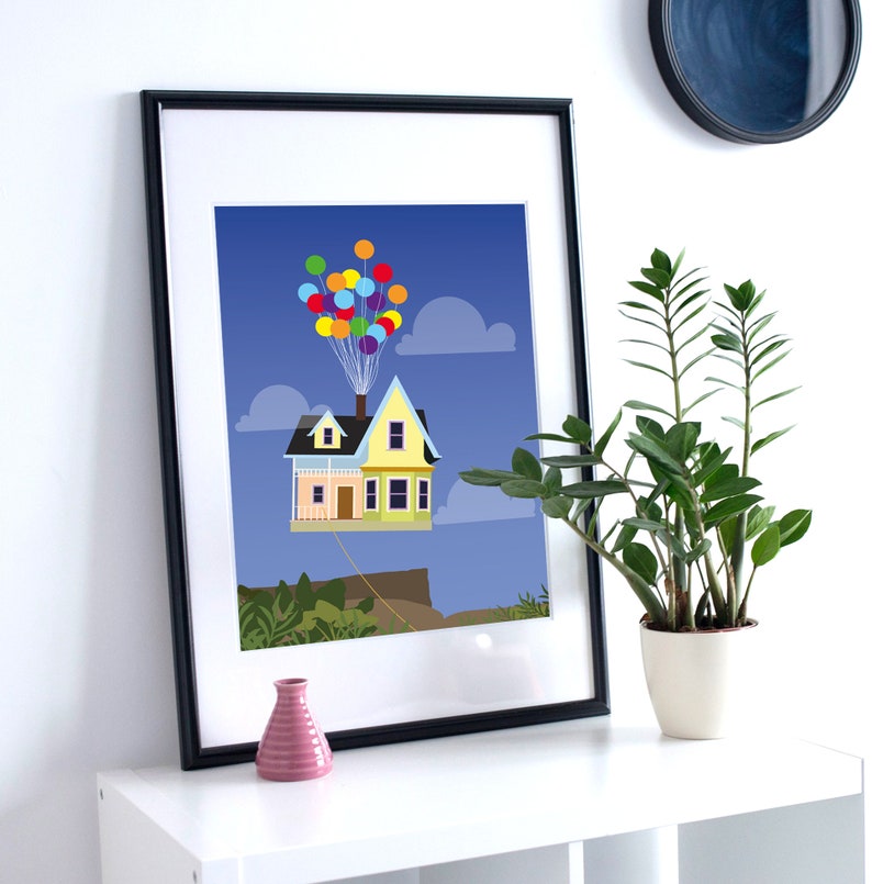UP wall art inspired minimalist movie poster / print / gift Etsy