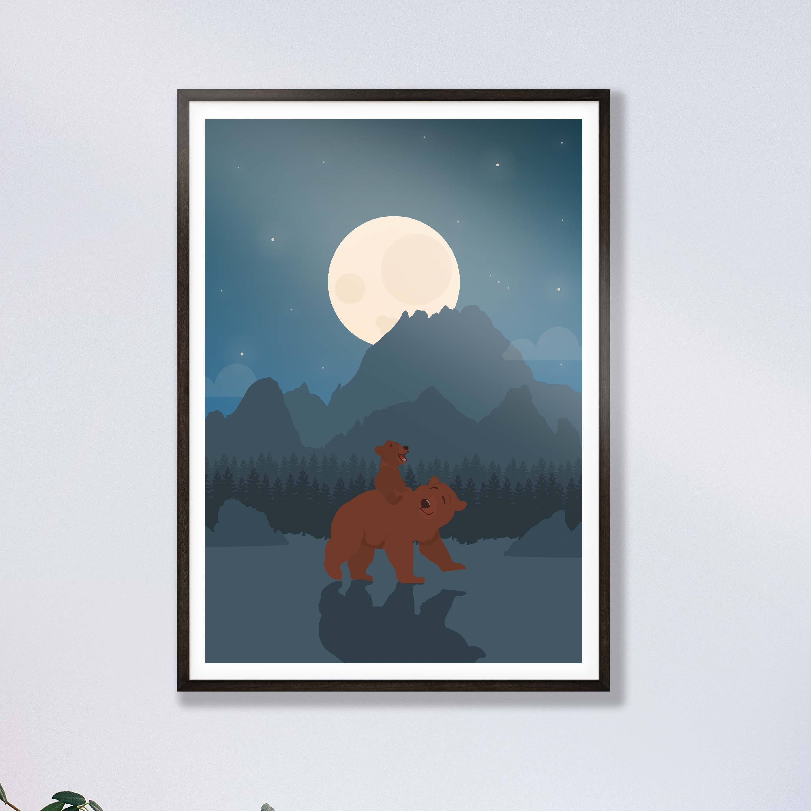 Brother Bear Wall Art Inspired Minimalist Movie Poster / image