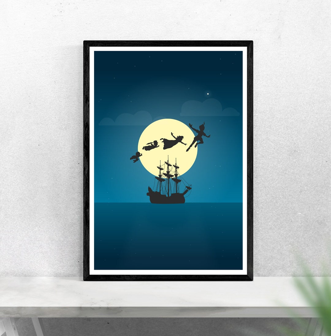 Peter Pan Wall Art Inspired Minimalist Movie Poster / Print / Gift