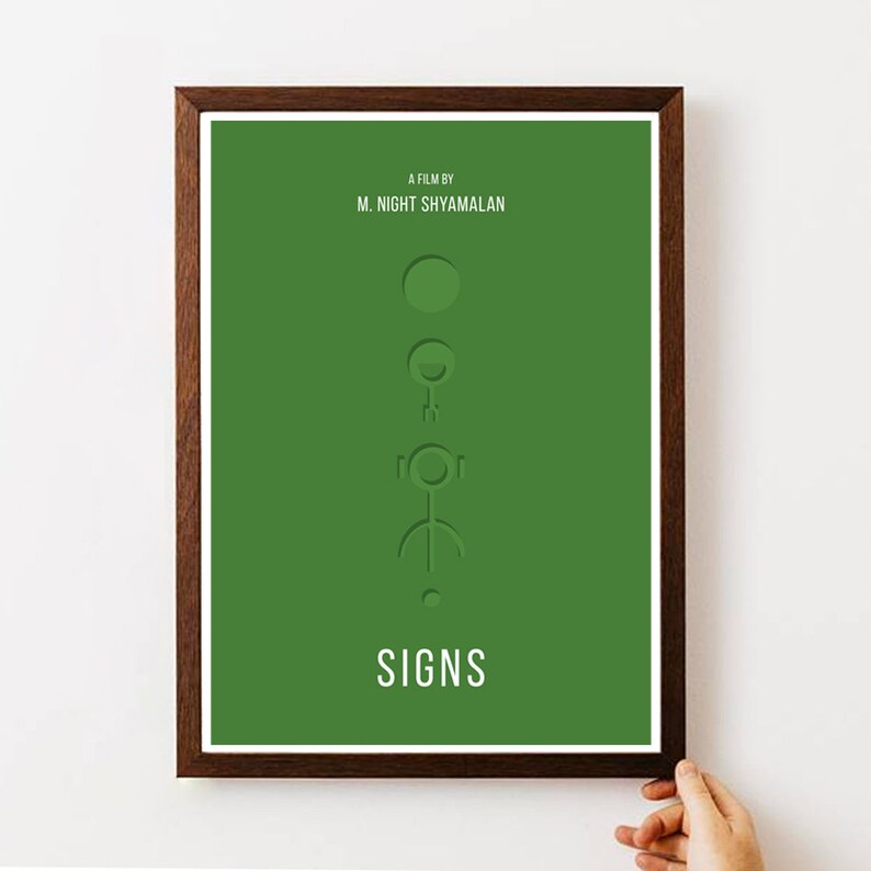 Signs Movie Poster Signs Print Minimalist Style Movie Etsy