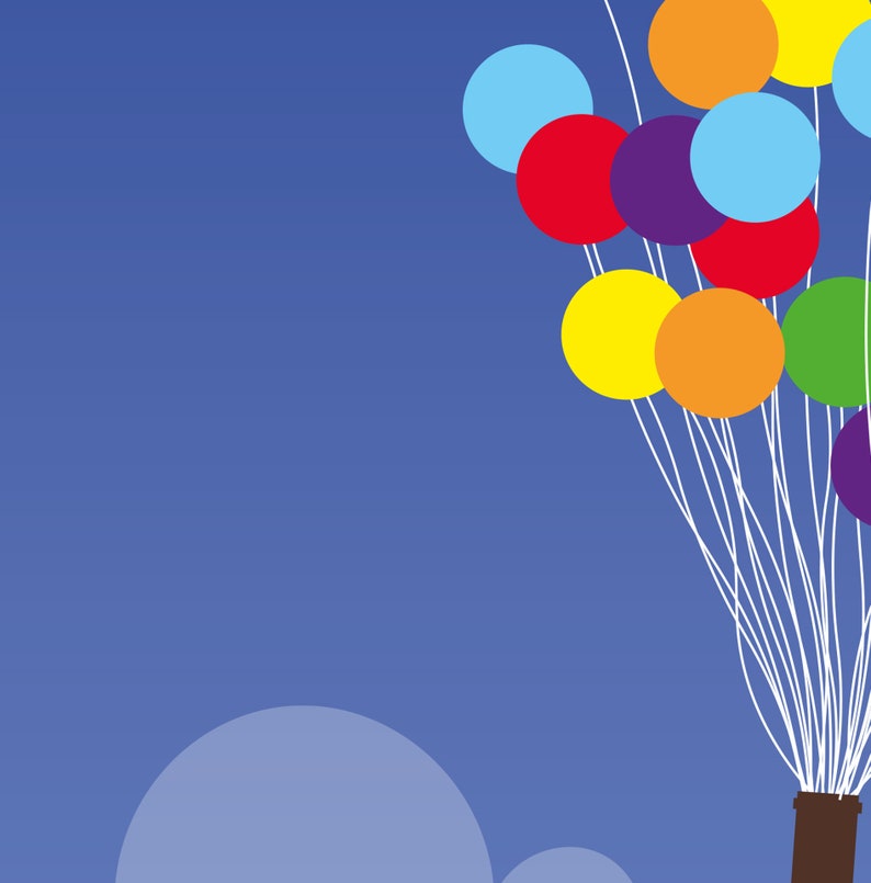 UP wall art inspired minimalist movie poster / print / gift Etsy