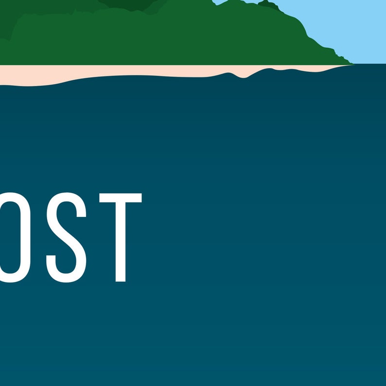 May include: A white word "LOST" on a dark teal blue background. The word is in a bold, sans-serif font.