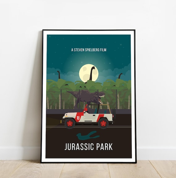 Jurassic Park Movie Poster Print, Wall Art, Minimalist Poster, Film Poster  - Etsy