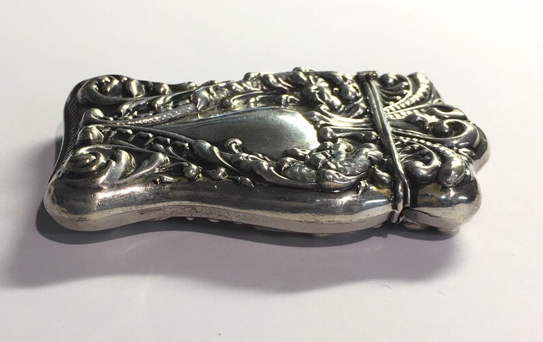 Antique Sterling Silver Match Safe Vesta Case Heart Ornate Scroll ...