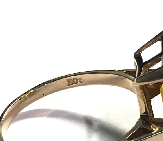 Large Yellow Emerald Cut Rectangle Citrine Gemsto… - image 8